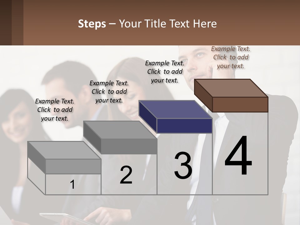 A Group Of People In Business Suits Are Talking On Their Cell Phones PowerPoint Template