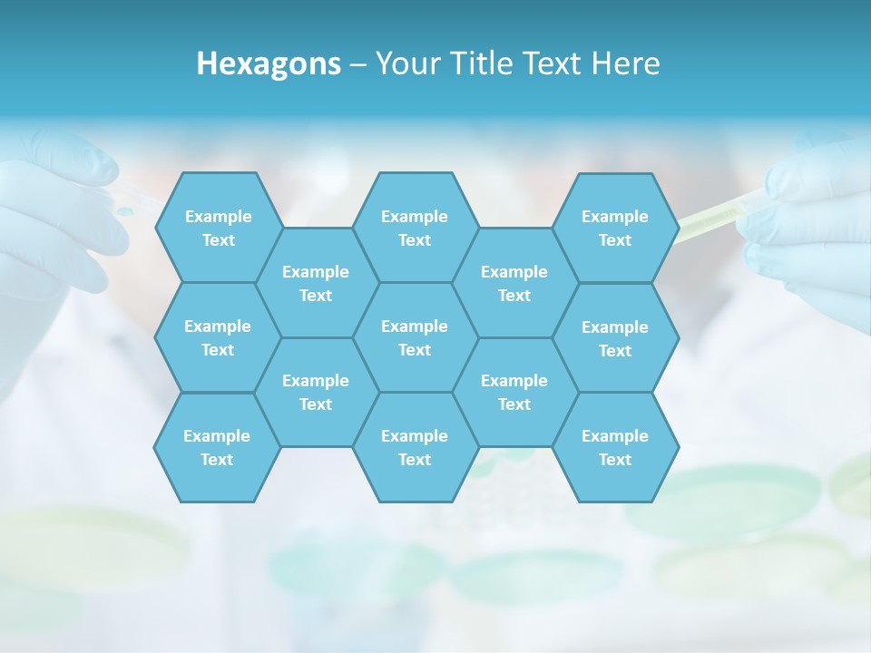 Two Men In Lab Coats Holding Test Tubes PowerPoint Template