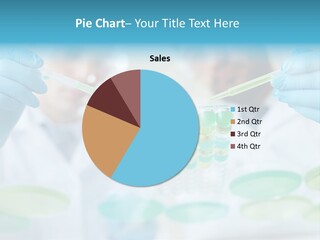 Two Men In Lab Coats Holding Test Tubes PowerPoint Template