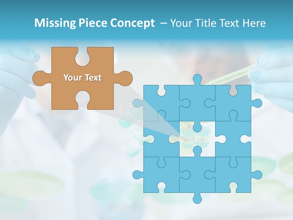 Two Men In Lab Coats Holding Test Tubes PowerPoint Template