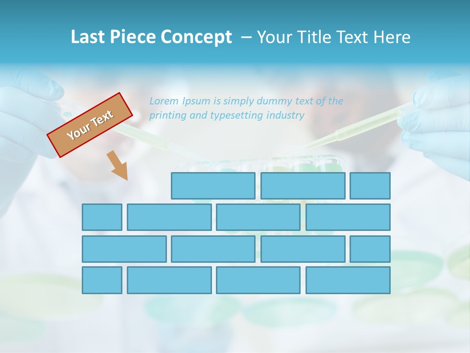 Two Men In Lab Coats Holding Test Tubes PowerPoint Template