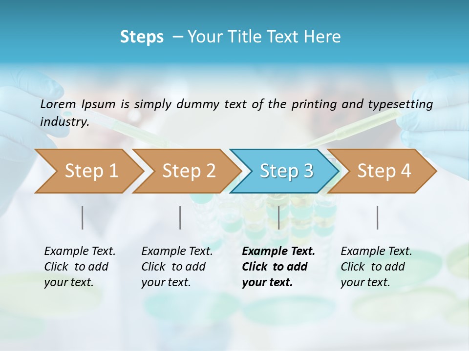 Two Men In Lab Coats Holding Test Tubes PowerPoint Template