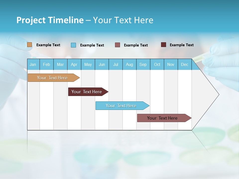 Two Men In Lab Coats Holding Test Tubes PowerPoint Template