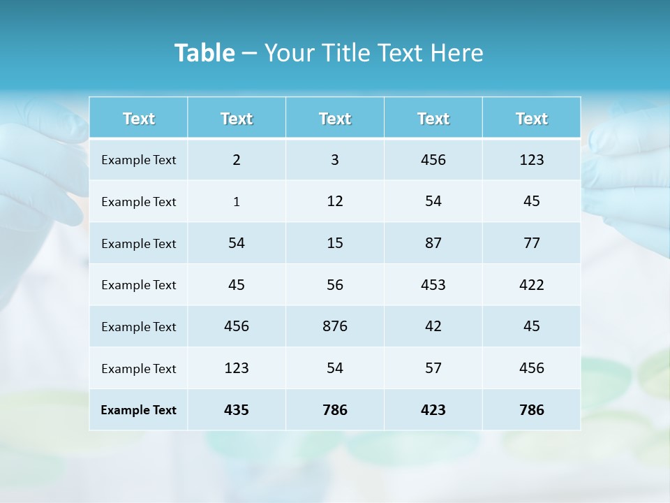 Two Men In Lab Coats Holding Test Tubes PowerPoint Template