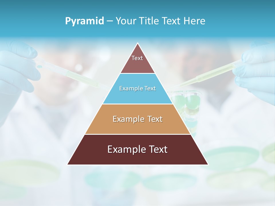 Two Men In Lab Coats Holding Test Tubes PowerPoint Template