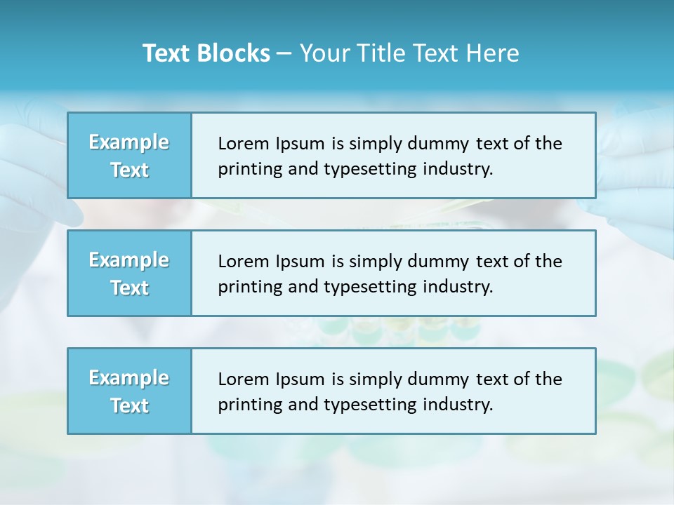 Two Men In Lab Coats Holding Test Tubes PowerPoint Template