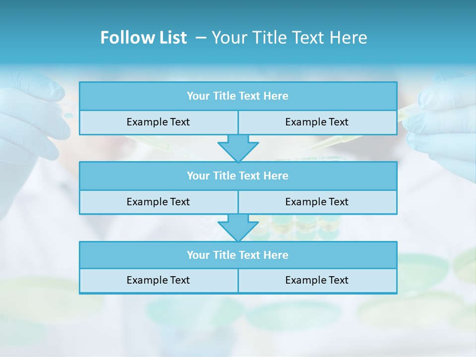 Two Men In Lab Coats Holding Test Tubes PowerPoint Template