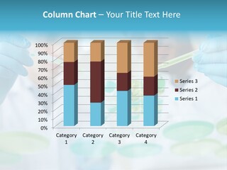 Two Men In Lab Coats Holding Test Tubes PowerPoint Template