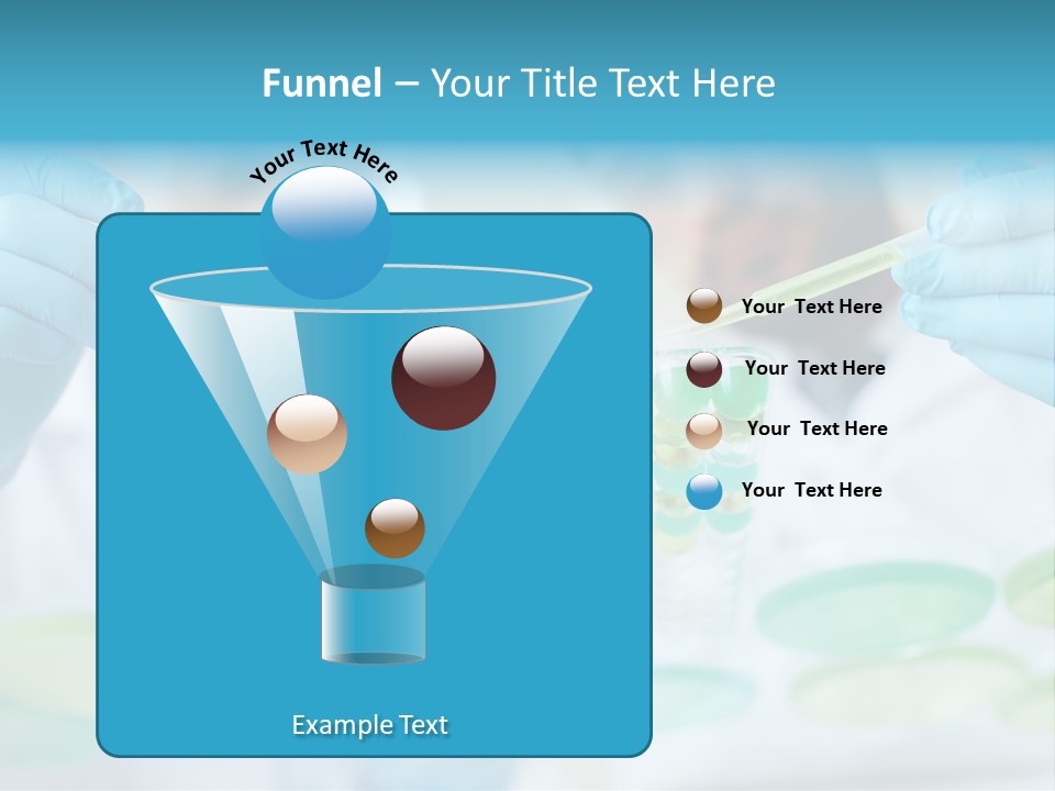 Two Men In Lab Coats Holding Test Tubes PowerPoint Template