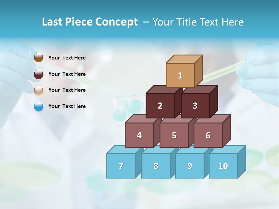 Two Men In Lab Coats Holding Test Tubes PowerPoint Template
