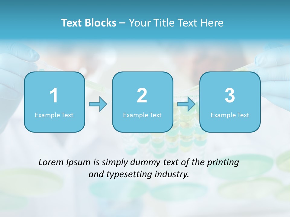 Two Men In Lab Coats Holding Test Tubes PowerPoint Template