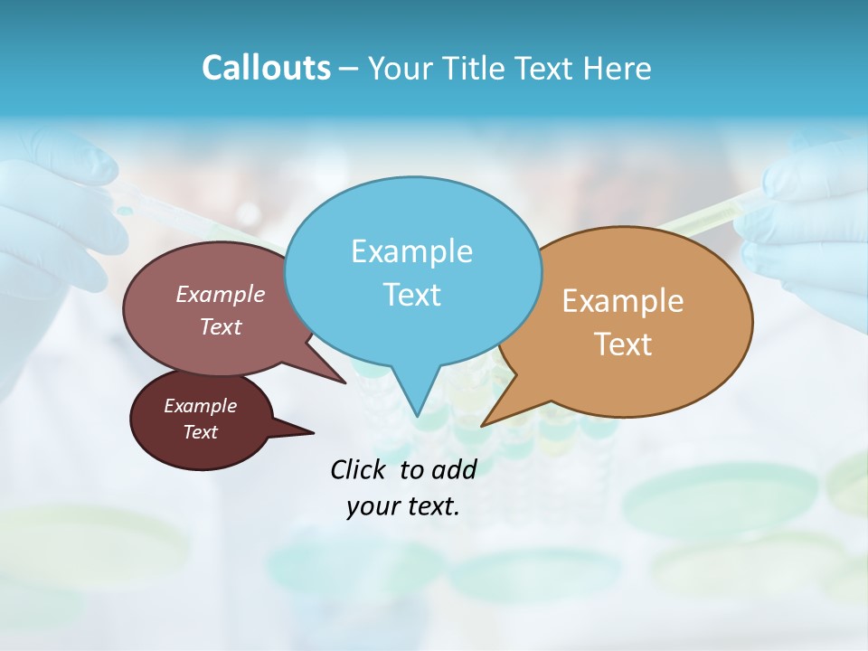 Two Men In Lab Coats Holding Test Tubes PowerPoint Template