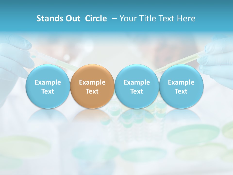 Two Men In Lab Coats Holding Test Tubes PowerPoint Template