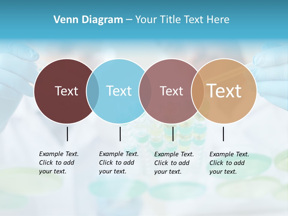 Two Men In Lab Coats Holding Test Tubes PowerPoint Template