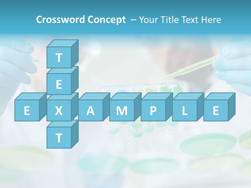 Two Men In Lab Coats Holding Test Tubes PowerPoint Template