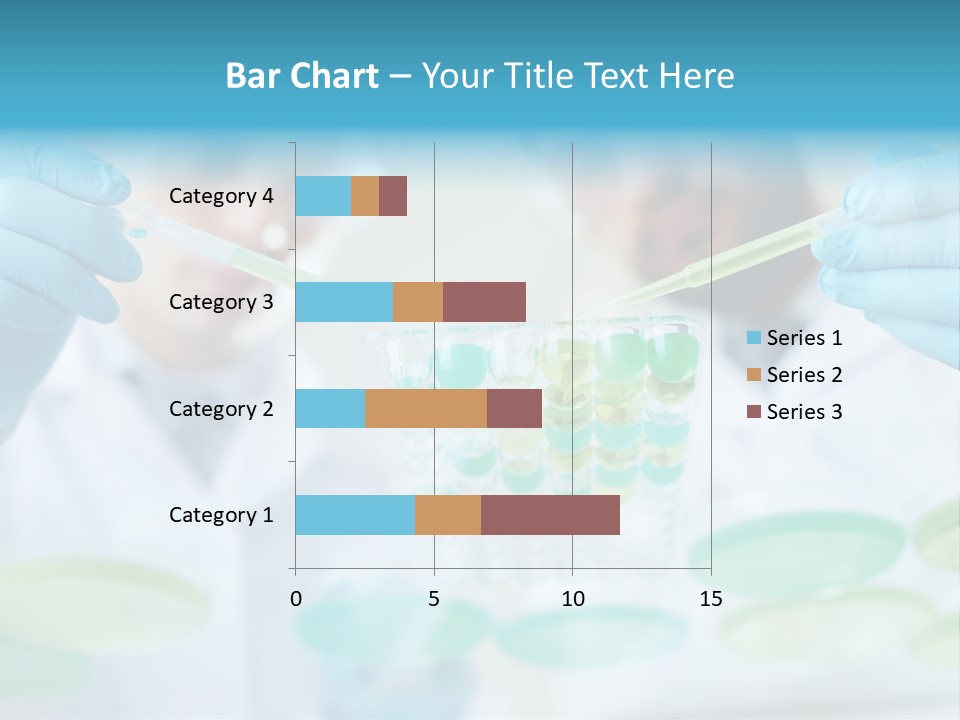 Two Men In Lab Coats Holding Test Tubes PowerPoint Template