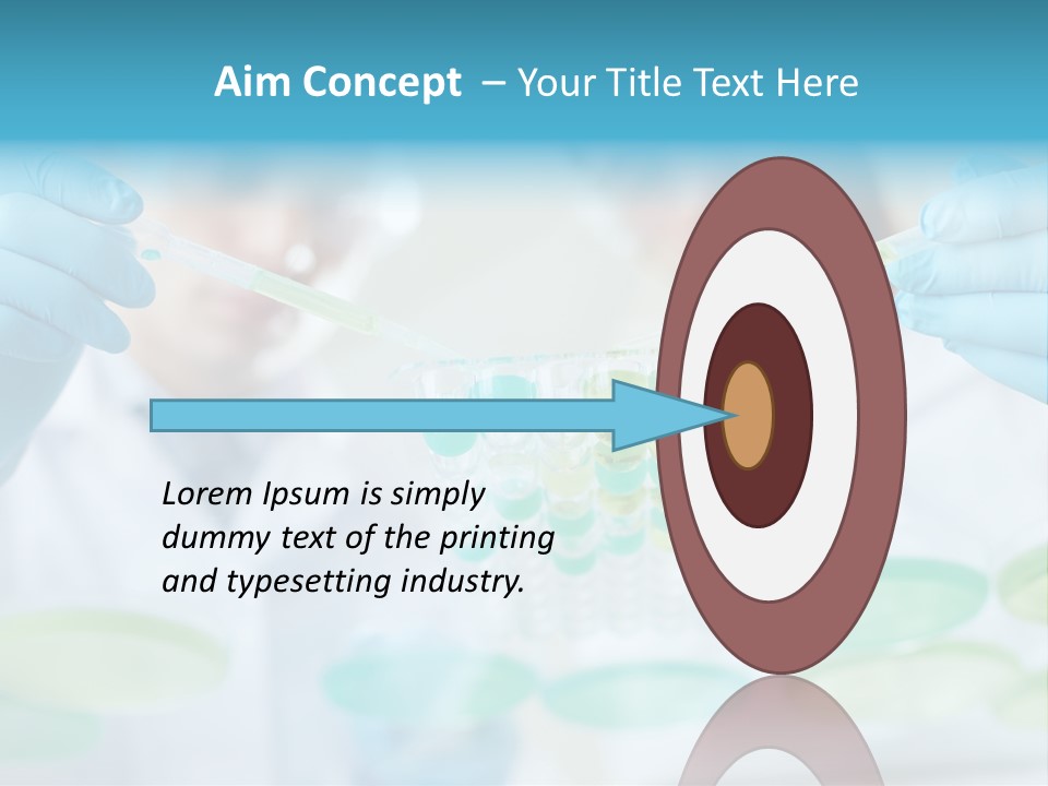 Two Men In Lab Coats Holding Test Tubes PowerPoint Template