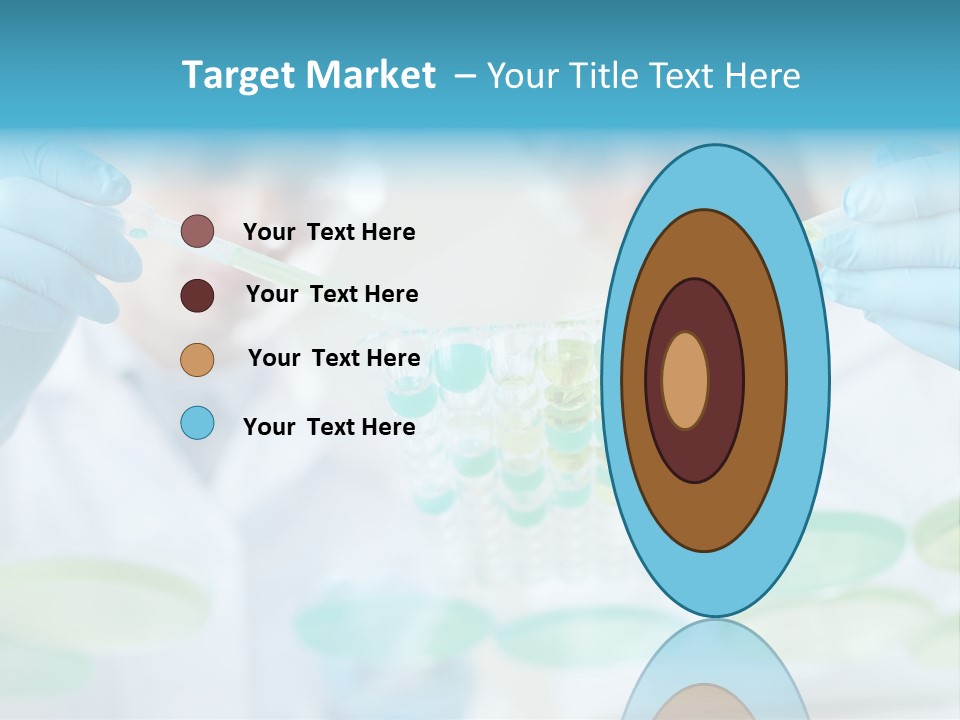 Two Men In Lab Coats Holding Test Tubes PowerPoint Template