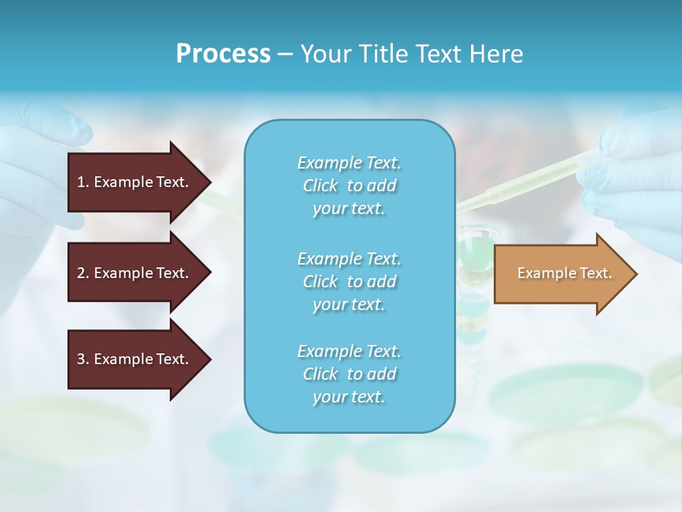 Two Men In Lab Coats Holding Test Tubes PowerPoint Template