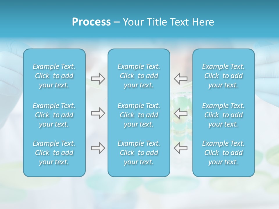Two Men In Lab Coats Holding Test Tubes PowerPoint Template