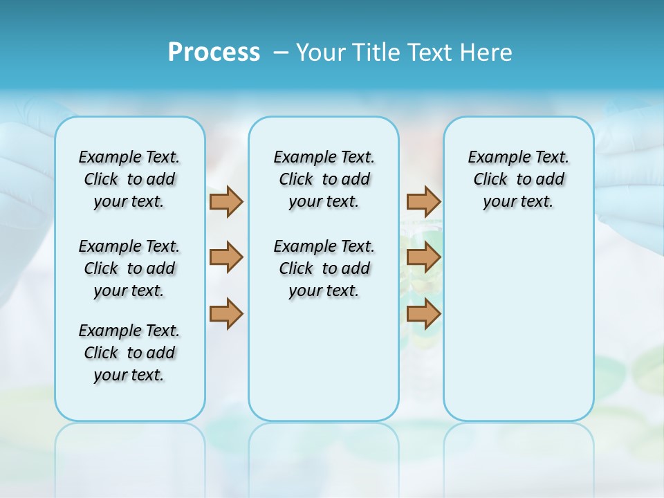 Two Men In Lab Coats Holding Test Tubes PowerPoint Template