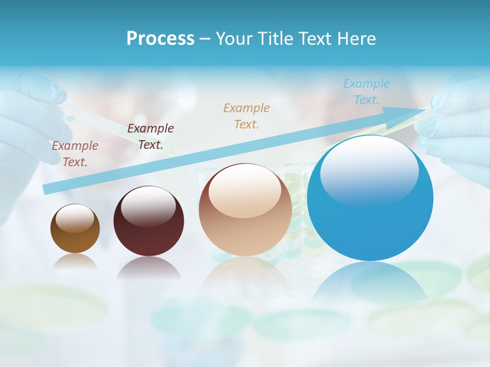 Two Men In Lab Coats Holding Test Tubes PowerPoint Template