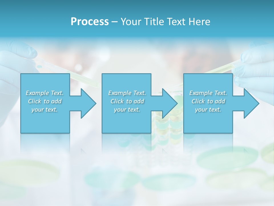Two Men In Lab Coats Holding Test Tubes PowerPoint Template