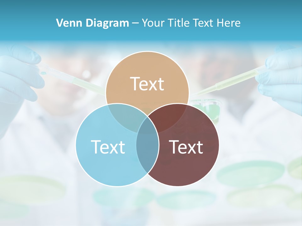 Two Men In Lab Coats Holding Test Tubes PowerPoint Template