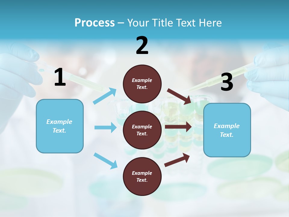 Two Men In Lab Coats Holding Test Tubes PowerPoint Template