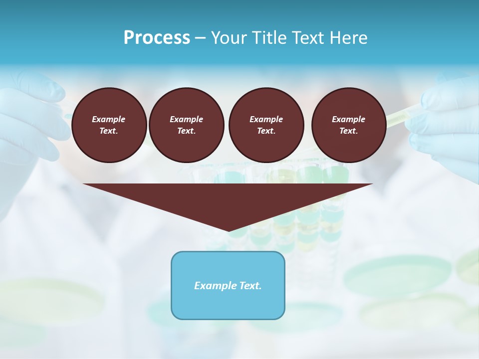 Two Men In Lab Coats Holding Test Tubes PowerPoint Template