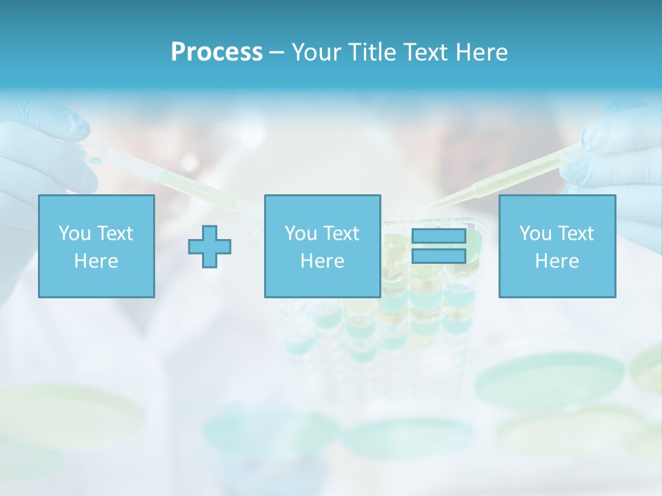 Two Men In Lab Coats Holding Test Tubes PowerPoint Template