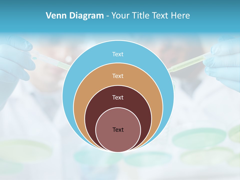 Two Men In Lab Coats Holding Test Tubes PowerPoint Template