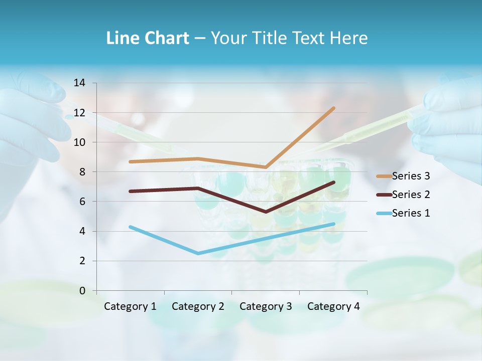 Two Men In Lab Coats Holding Test Tubes PowerPoint Template