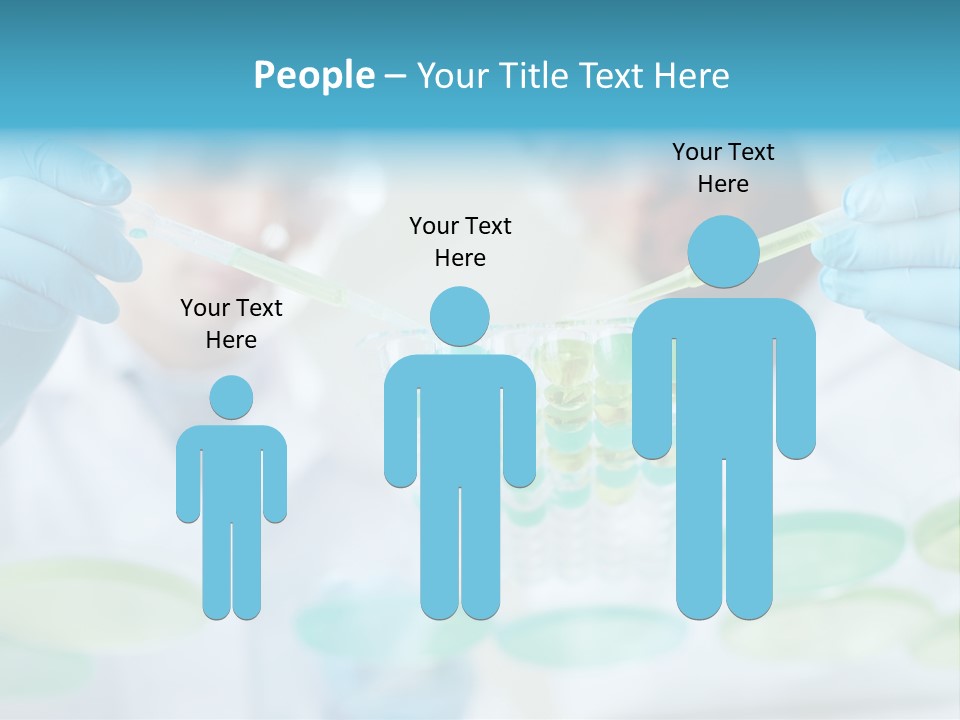 Two Men In Lab Coats Holding Test Tubes PowerPoint Template