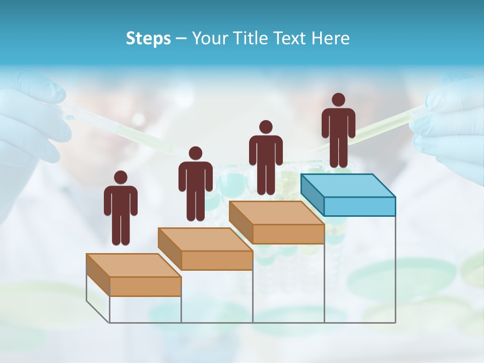 Two Men In Lab Coats Holding Test Tubes PowerPoint Template