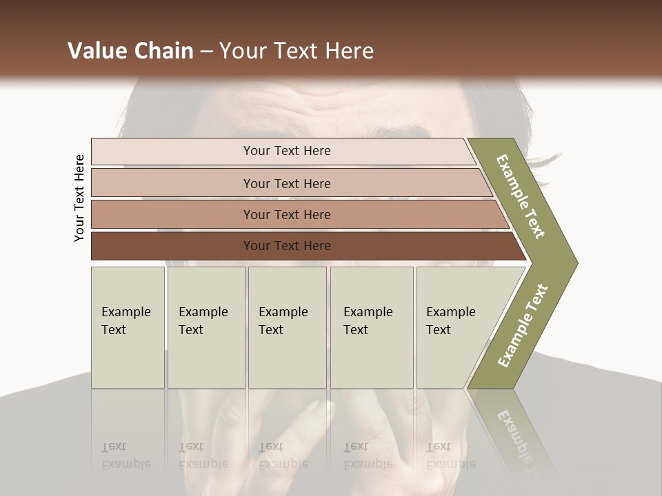 A Man In A Suit Covers His Mouth With His Hands PowerPoint Template