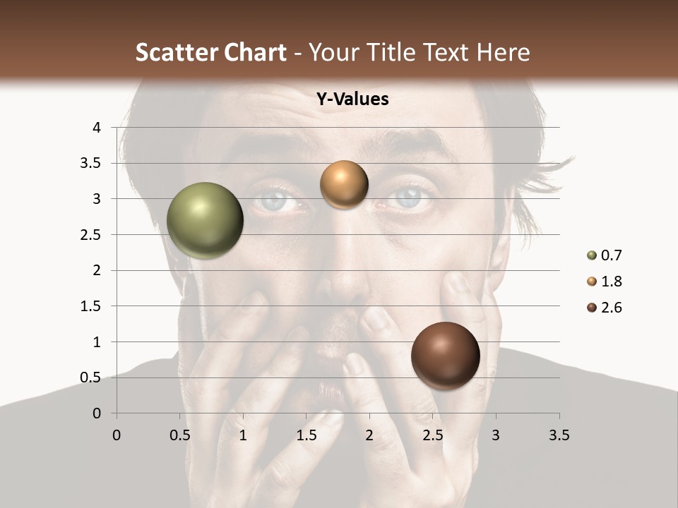 A Man In A Suit Covers His Mouth With His Hands PowerPoint Template