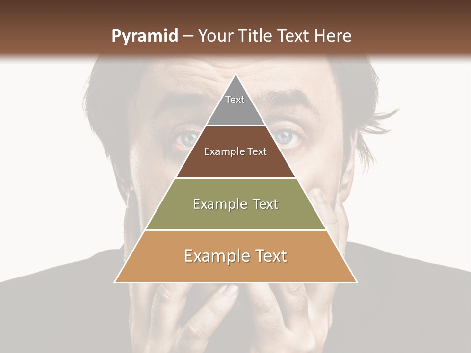 A Man In A Suit Covers His Mouth With His Hands PowerPoint Template