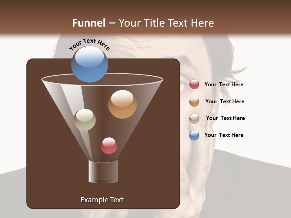 A Man In A Suit Covers His Mouth With His Hands PowerPoint Template