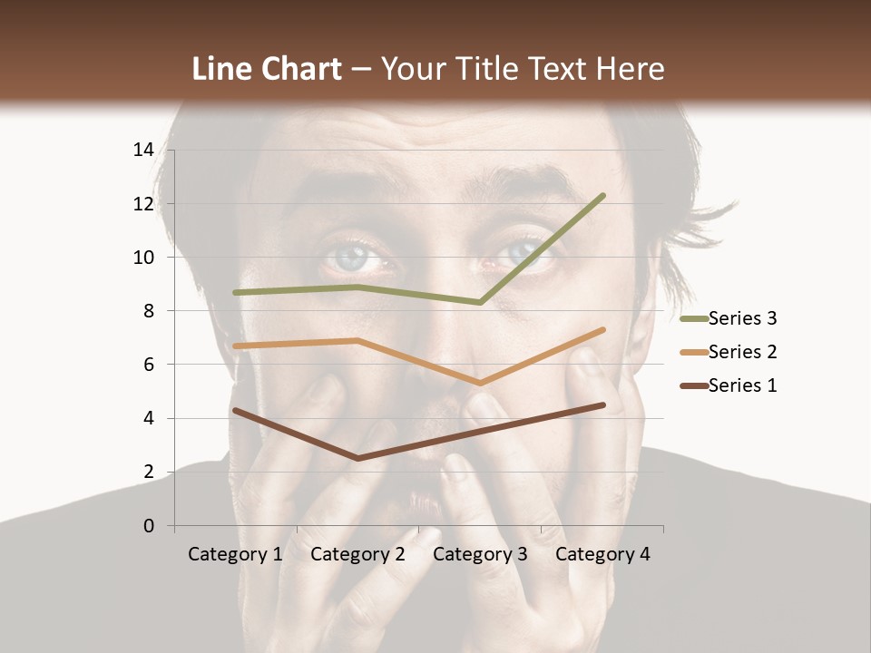 A Man In A Suit Covers His Mouth With His Hands PowerPoint Template