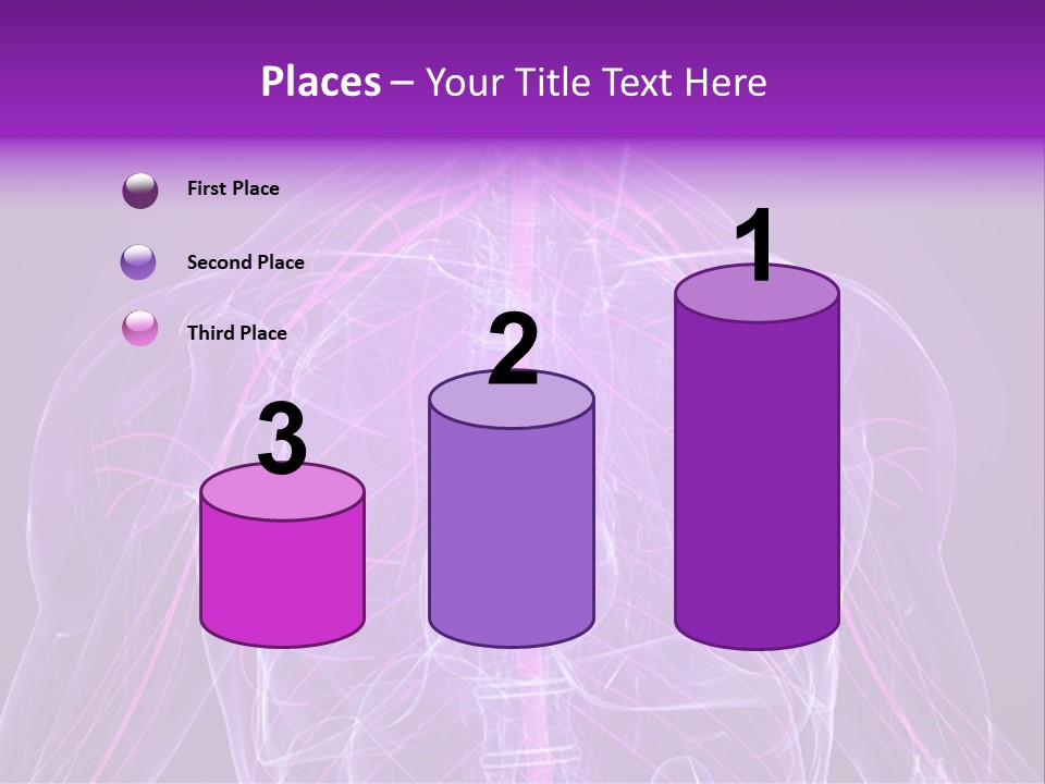 The Back Of A Human Body With A Purple Background PowerPoint Template