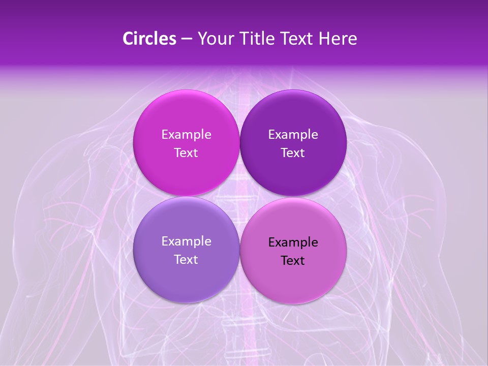 The Back Of A Human Body With A Purple Background PowerPoint Template