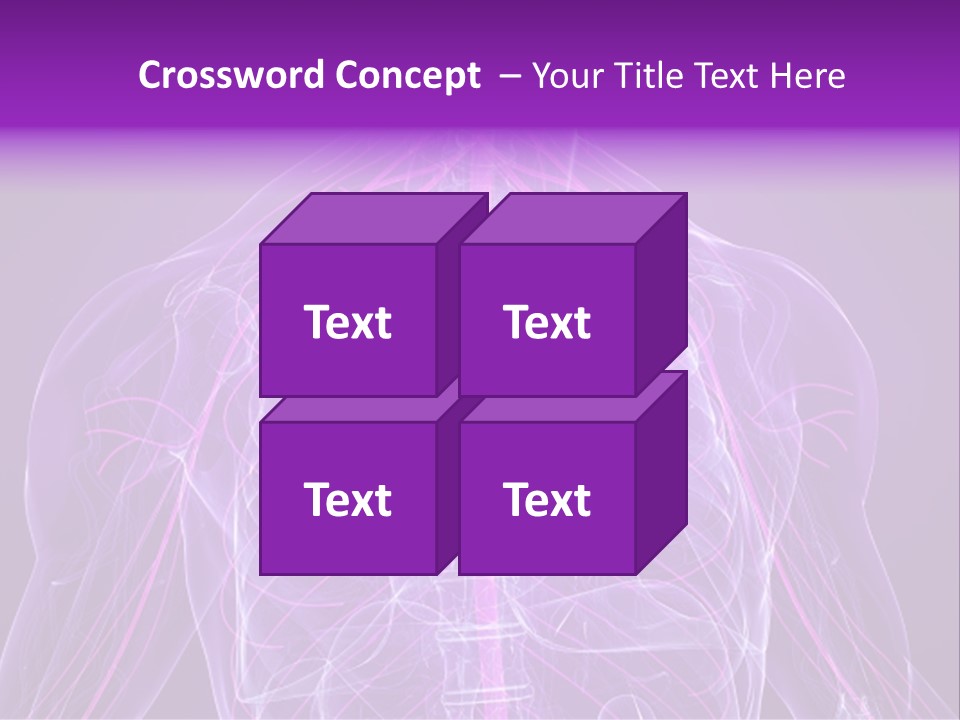 The Back Of A Human Body With A Purple Background PowerPoint Template