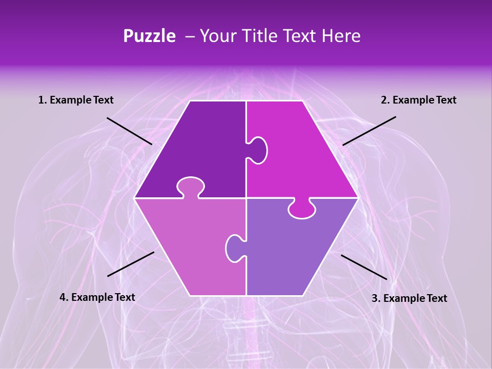 The Back Of A Human Body With A Purple Background PowerPoint Template