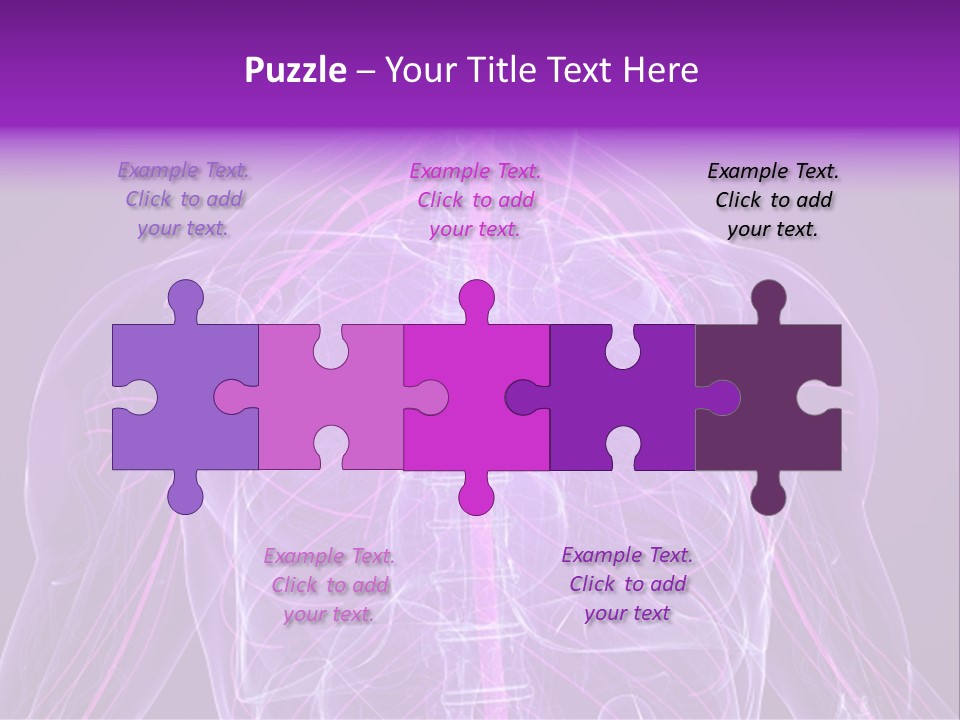 The Back Of A Human Body With A Purple Background PowerPoint Template