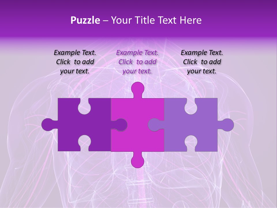 The Back Of A Human Body With A Purple Background PowerPoint Template