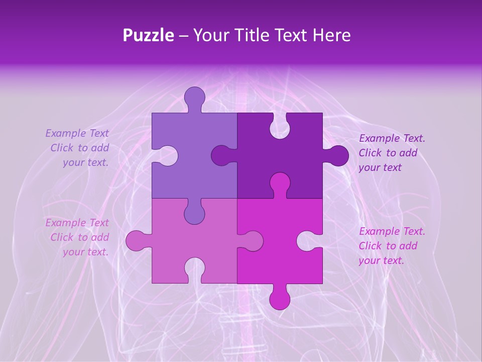 The Back Of A Human Body With A Purple Background PowerPoint Template