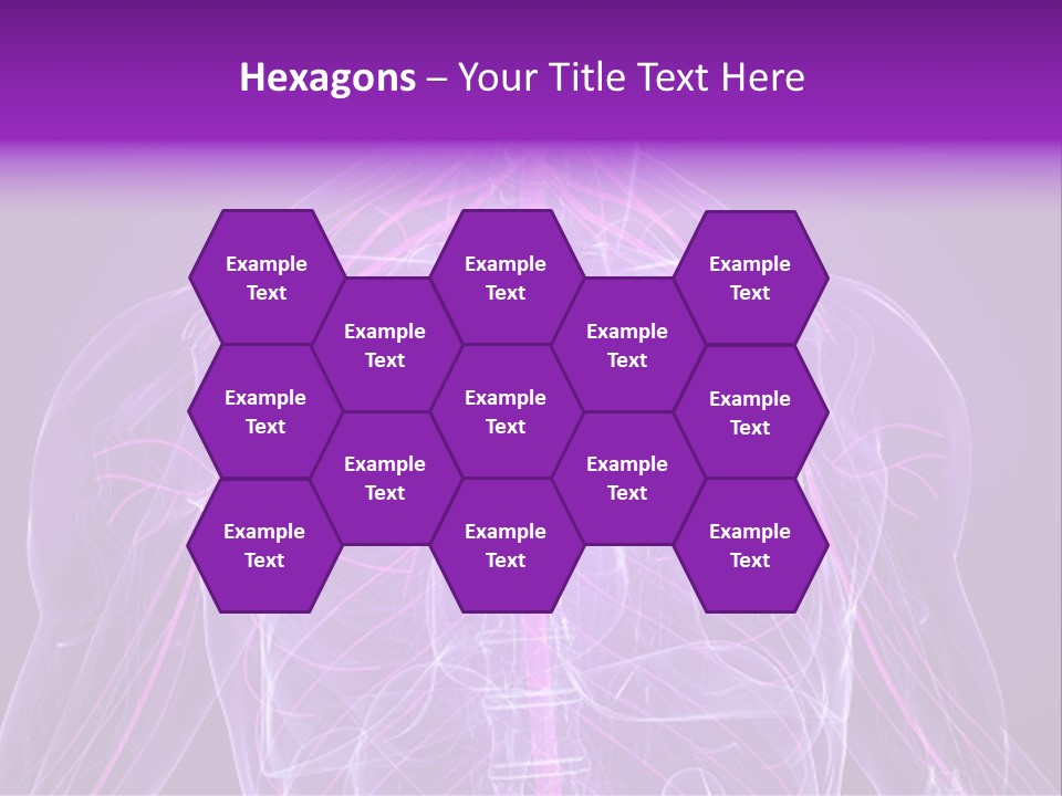 The Back Of A Human Body With A Purple Background PowerPoint Template