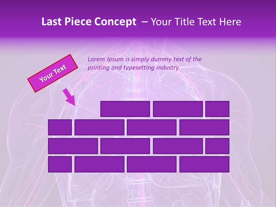 The Back Of A Human Body With A Purple Background PowerPoint Template
