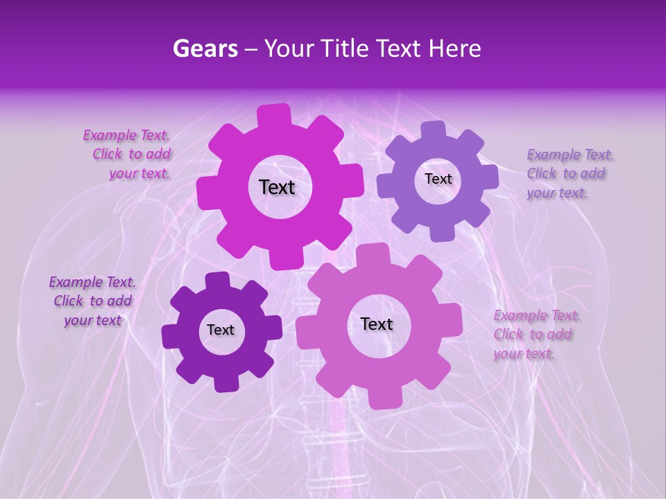 The Back Of A Human Body With A Purple Background PowerPoint Template